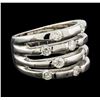 Image 1 : 0.88 ctw Diamond Ring - 14KT White Gold