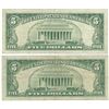 Image 3 : 1963 $5 Fine Red Seal Bill Lot of 2