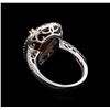 Image 3 : 14KT White Gold 7.24 ctw Ruby and Diamond Ring