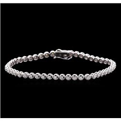 0.75 ctw Diamond Tennis Bracelet - 14KT White Gold