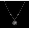 Image 1 : 0.78 ctw Diamond Necklace - 14KT White Gold