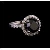 Image 1 : 4.27 ctw Black Diamond Ring - 14KT White Gold