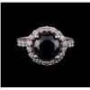 Image 2 : 4.27 ctw Black Diamond Ring - 14KT White Gold