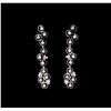 Image 1 : 14KT White Gold 0.66 ctw Diamond Earrings