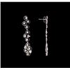 Image 2 : 14KT White Gold 0.66 ctw Diamond Earrings