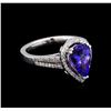 Image 1 : 2.30 ctw Tanzanite and Diamond Ring - 14KT White Gold