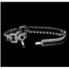 Image 4 : 6.97 ctw Sapphire and Diamond Bracelet - 18KT White Gold