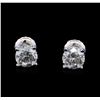 Image 1 : 1.01 ctw Diamond Stud Earrings - 14KT White Gold