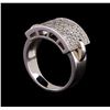 Image 4 : 14KT White Gold 0.92 ctw Diamond Ring