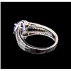 Image 3 : 14KT White Gold 1.56 ctw Tanzanite and Diamond Ring