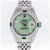 Image 1 : Rolex Stainless Steel Green MOP Diamond DateJust Ladies Watch