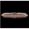 Image 1 : 14KT Rose Gold 3.28 ctw Diamond Tennis Bracelet