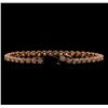 Image 3 : 14KT Rose Gold 3.28 ctw Diamond Tennis Bracelet