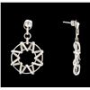 Image 2 : 14KT White Gold 1.49 ctw Diamond Earrings