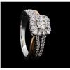 Image 4 : 1.00 ctw Diamond Ring - 14KT White and Rose Gold