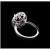 Image 3 : 4.77 ctw Amethyst and Diamond Ring - 14KT White Gold