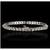 Image 2 : 14KT White Gold 7.60 ctw Diamond Tennis Bracelet