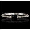 Image 3 : 14KT White Gold 7.60 ctw Diamond Tennis Bracelet