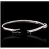 Image 3 : 14KT White Gold 0.80 ctw Diamond Bangle Bracelet