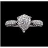 Image 2 : 0.88 ctw Diamond Ring - 18KT White Gold