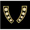 Image 1 : 0.42 ctw Diamond Earrings - 18KT Yellow Gold