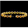 Image 3 : 14KT Yellow Gold 21.40 ctw Yellow Sapphire and Diamond Bracelet