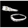1.14 ctw Diamond Ring & Wedding Band - 14KT White Gold