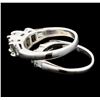 Image 3 : 1.14 ctw Diamond Ring & Wedding Band - 14KT White Gold