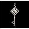 Image 2 : 0.56 ctw Diamond Pendant - 18KT White Gold