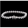 Image 2 : 14KT White Gold 2.32 ctw Diamond Tennis Bracelet