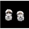 Image 1 : 1.04 ctw Diamond Stud Earrings - 14KT White Gold