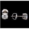 Image 2 : 1.04 ctw Diamond Stud Earrings - 14KT White Gold