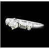 Image 1 : 0.37 ctw Diamond Ring - 18KT White Gold