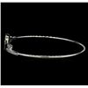 Image 2 : CZ Key Open Bangle Bracelet - Rhodium Plated