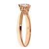 Image 2 : 0.74 ctw Morganite and Diamond Ring - 14KT Rose Gold