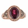 Image 1 : 2.80 ctw Rhodolite and Diamond Ring - 14K Rose Gold