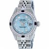 Image 1 : Rolex Stainless Steel Diamond and Sapphire DateJust Ladies Watch