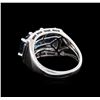 Image 3 : Crayola 3.00 ctw Blue Topaz and White Sapphire Ring - .925 Silver