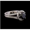 Image 1 : 3.58 ctw Black Diamond Ring - 14KT White Gold