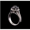 Image 4 : 3.58 ctw Black Diamond Ring - 14KT White Gold