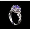 Image 4 : 14KT White Gold 1.85 ctw Tanzanite and Diamond Ring