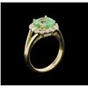 Image 4 : 3.27 ctw Emerald and Diamond Ring - 14KT Yellow Gold