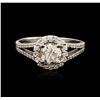 Image 2 : 14KT White Gold 1.125 ctw Diamond Ring