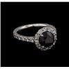 Image 1 : 3.56 ctw Black Diamond Ring - 14KT White Gold