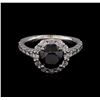 Image 2 : 3.56 ctw Black Diamond Ring - 14KT White Gold