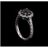 Image 4 : 3.56 ctw Black Diamond Ring - 14KT White Gold