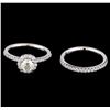 Image 2 : 1.15 ctw Diamond Wedding Ring Set - 14KT White Gold