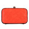 Coral Tufted Evening Clutch