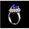 Image 4 : 14KT White Gold 3.65 ctw Tanzanite and Diamond Ring