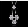 Image 1 : 14KT White Gold 0.69 ctw Diamond Pendant With Chain